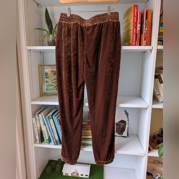 7 For All Mankind Women's Velvet Pants Jogger Style Chocolate Brown Size Small - Picture 8 of 8